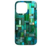 Mosaico in vetro verde piastrelle retrò mosaico nonna Custodia per iPhone 15 Pro Max