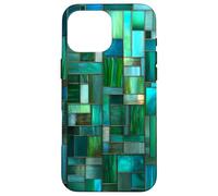 Mosaico in vetro verde piastrelle retrò mosaico nonna Custodia per iPhone 16 Pro Max