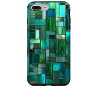 Mosaico in vetro verde piastrelle retrò mosaico nonna Custodia per iPhone 7 Plus/8 Plus