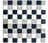 Mosaico Marmo Mix Botticino/Grey Specchio Piastrelle 40-MOS32/1125 10