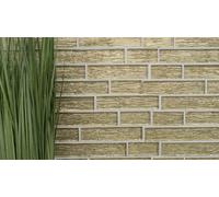 Mosaico Mattone traslucida Composito Vetro Cristallo Chic oro 86-8CGO_f|10foglie