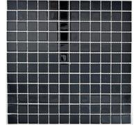 Mosaico Mattone vetro traslucido cristallo nero doccia muro 63-0302_f |10 foglie