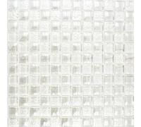 Mosaico Mattone vetro traslucido Lampadario cristallo bianco 88-8LU90_f|10foglie