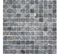 Mosaico Nero Anticata Marmo Specchio Piastrelle Cucina Parete 36-0306-A 10 Opaco
