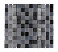 Mosaico Nero Grigio Specchio Piastrelle Parete Cucina 62-0208 10 Mosaikplatten