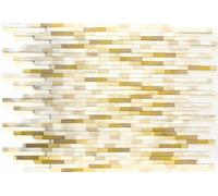 Mosaico Piastrella alluminio composito Brick chiaro marrone 49-L102L | 1 foglio