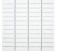 Mosaico Piastrella Ceramica Bacchette Bianco Gloss Specchio Cucina Mos24-0102_F
