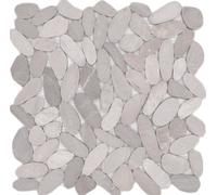 Mosaico Piastrella Ciottoli Fiume Steinkiesel Beige Chiaro Ghiaia Taglio Tan 5 7