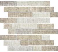 Mosaico Piastrella vetro traslucido ECO parete doccia Beige 24-2099_f |10 foglie