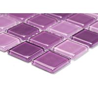 mosaico piastrelle di rete parete Crystal Mix viola mosaico di vetro traslucido trasparente 3d parete quadrato cucina bagno WC