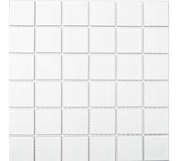 mosaico piastrelle di rete quadrato tinta unita bianco opaco ceramica piastrelle parete pavimento doccia Parete
