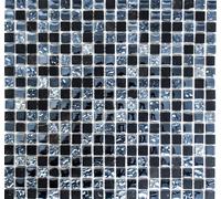 Mosaico Pietra Naturale Grigio/Nero Specchio Piastrelle Parete 92-0302 10