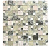 Mosaico Pietra Naturale Grigio-Verde Combinazione Bruchoptik 87-K1452 I10
