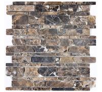 Mosaico Pietra Naturale Pezzi Braun Specchio Piastrelle Cucina Bagno Parete