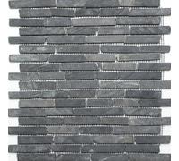 Mosaico Pietra Naturale Pezzi Marmo Grigio Antracite Base Specchio Piastrelle 10
