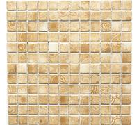Mosaico quadrato Laceo Beige Ceramica Mosaico | 10 tappetini a mosaico