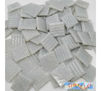 MOSAICO -Tessere mosaico in pasta vetro 2x2 cm - 1 kg/320 pezzi -Grigio chiaro