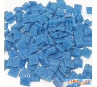 MOSAICO -Tessere mosaico pasta vetro 1x1 cm- 1 kg/1500 pz - Azzurro