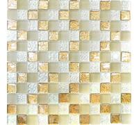Mosaico Tessere Translucent glass cristallo champagne cucina 88-8LU80_f|10foglie