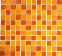 Mosaico Tessere Traslucido vetro crystal giallo arancio rosso 62-0802_f|10foglie
