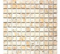 Mosaico Tessere travertino pietra naturale antico oro giallo 43-51023_f|10foglie
