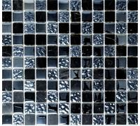 Mosaico Pietra Naturale Grigio Nero Lucido Rustico 82-0208 10 Mosaikmatten
