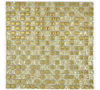 Mosaico Tessere Vetro traslucido Cristallo EP Vetro dorato 92-0707_f | 10 foglie