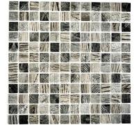 Mosaico Vetro Struttura IN Legno Grigio Chiaro Specchio Piastrelle Cucina 63-312