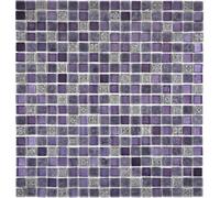 Mosaico Viola Porpora Pietra Naturale Resina Parete Specchio Piastrelle 92-1107_