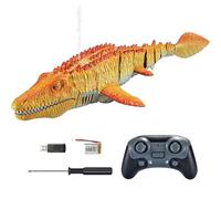 Mosasauri di immersione giocattolo - Dinosauro ad acqua gonfiabile, divertente gadget piscina | telecomando piscina all'aperto giocattolo dinosauro con leggero e spray, giocattoli per l'acqua per io