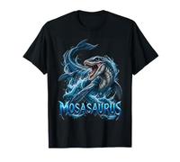 Mosasaurus Prehistoric Marine Predator Che Salta Attraverso Le Onde Maglietta