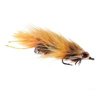 Mosca a doppio gancio offset progettata per migliorare la probabilità del set di ami quando si prende di mira per trota spigola e altre specie predatrici (marrone chiaro)