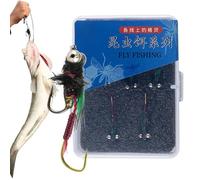 Mosca per pesca alla trota, mosche artificiali per la pesca, esche da pesca per principianti, per pesce persico, persico di fiume, siluro, trota, viaggi, campeggio, fiume e lago, lancio e pesca a