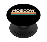 Mosca Russia Nome Città Classico Vintage Colori Design PopSockets PopGrip Adesivo