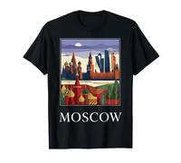 Mosca, Russia, Orizzonte, Cremlino, Vendemmia, Retro, Viaggio, Disegno Maglietta