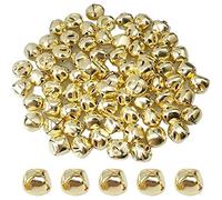 Moscare - Campanelle da 25 mm, per lavori fai da te, decorazioni natalizie, 100 pezzi, colore: Oro