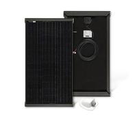 MOSCATELLI Pannello Solare Camper 100W Black Boost Monocristallino PERC - Kit Pannello Solare per Camper con Profilo in Alluminio Nero per Fissaggio al Tetto - SENZA REGOLATORE