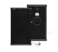 MOSCATELLI Pannello Solare Camper 120W Black Boost Monocristallino PERC kit Fotovoltaico per camper con Profilo integrato in Alluminio Nero per fissaggio al tetto - SENZA REGOLATORE