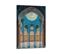 Moschea a fantasia blu, stampa squisita, poster architettonico, splendido poster su tela pittura decorativa poster da parete su tela e stampa artistica moderna per la camera da letto della famiglia 2