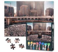 Moschea Mecca Puzzle per adulti 1000 blocchi, Arabia Saudita Mecca, puzzle per adulti, puzzle o giocattoli, adatto per gli anziani 50 x 70 cm
