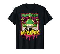 Moschea Ramadan Mubarak Festival Islamico Vacanza Islam Musulmano Maglietta
