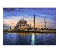 Moschea Sheikh Zayed dell'emirato di Abu Dhabi, la struttura architettonica degli Emirati Arabi Uniti, 100 pezzi di Puzzle della Moschea della Torre (45,5x35,5cm)