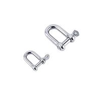 Moschettone a D in acciaio inossidabile 304 con ganci, chiusura a grillo for portachiavi, gancio, connettore a vite, fibbia for barca marina