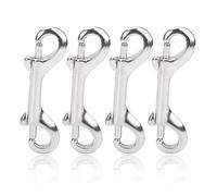 Moschettone a doppia estremità, L100MM, in acciaio inossidabile 316 di grado marino, con doppia estremità, per collegare il guinzaglio al collare del cane.