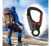 Moschettone a doppio gancio di bloccaggio per alpinismo, discesa in corda