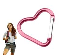 Moschettone a forma di cuore, 12 clip portachiavi in lega di alluminio, piccolo moschettone, ganci multifunzione per guinzaglio, portabottiglie d'acqua, strumenti di ritaglio e chiavi