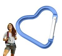 Moschettone a forma di cuore | Clip portachiavi in lega di alluminio | Ganci portachiavi multifunzione, moschettone per amaca, per strumenti di ritaglio, chiavi, attrezzatura, guinzaglio per cani