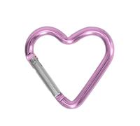 Moschettone a forma di cuore in lega di alluminio portachiavi clip gancio a molla campeggio zaino clip moschettone resistente