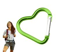 Moschettone a forma di cuore, moschettone unico, 12 clip portachiavi in lega di alluminio, moschettone, gancio portachiavi multifunzionale per guinzaglio per cani, porta bottiglia, strumento