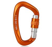 Moschettone a forma di D bloccaggio vite Clip in alluminio aeronautico robusto da 25KN per Arrampicata Rappel Canyonismo Amaca Uso